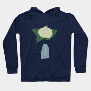 Floral drawing III: white hydrangea png Hoodie